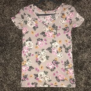 Floral v-neck